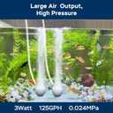 AquaMiracle Aquarium Air Pump 3W/6W/10W, Super Quiet Powerful Fish Tank Air Pump with Double-Layer Sound Insulation, Adjustable Pond Aerator Pump, High Efficiency Oxygen Supply for Aquariums