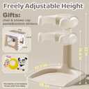 Baby Shower Stand with Support, 2-in-1 Sitting & Standing Baby Bath Stand with Anti-Slip Base, 10 Levels Adjustable Height and Armrest with Seat for Toddlers, Ideal Gift for Infants 6-36 Months