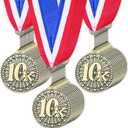 Remuuly 30/100 Pcs 5k Race Medals Bulk 2'' Gold Trophy Award 5k Running Trophy Medal Award First Place with Neck Ribbons Prize Gift for Race Walk Tournaments Match Sports Competition Adult