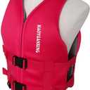 Adult Kayak Vest High Buoyancy Swim Vest Women's Men's Adjustable Safety Jacket Great for Boating, Swimming, Watersports, & More(Red,Medium)