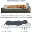 BFPETHOME Orthopedic Dog Beds for Large Dogs-Waterproof Sofa Dog Bed with Removable Washable Cover, Big Pet Bed with Waterproof Lining and Nonskid Bottom,Pet Bed for Large Dogs, Size: 30.0"l x 20.0"w x 6.5"th