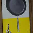 Misen Carbon Nonstick Skillet - Nitrided Carbon Steel - Professional Alternative to Teflon - 1100F High Heat Ready - Easy Release - Induction, Oven, & Grill Safe - 12 Inch