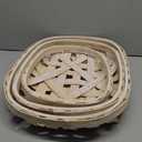 Maxcheck 3 Pcs Rustic Tobacco Baskets Decoration Vintage Woven Wooden Nesting Trays Decorative for Home Rustic Kitchen (18.9 x 12.6'', 15 x 11'', 12.6 x 8.7'')