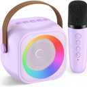 Karaoke Machine for Kids Toys for 4-12+ Year Old, Mini Portable Bluetooth Speaker with 2 Wireless Microphones, Birthday Party for Girls Boys