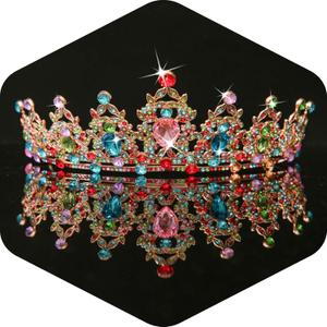 Kamirola - Queen Crown and Tiaras Princess Crown for Women and Girls Crystal Headbands for Bridal, Princess for Wedding and Party01 (Gold)