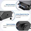 Coolant Overflow Tank, Aluminum Coolant Reservoir Tank, 1L Black Radiator Reservoir Expansion Tank for Universal Cars