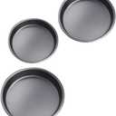 Cabilock 3pcs Pizza Baking Trays Non Stick Round Bakeware for Home Restaurant Use for Pizza Dessert Baking Scratch Resistant Kitchen Tools