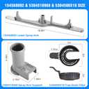 154568002 Dishwasher Lower Wash Arm and 5304518968 Support and 5304506518 Trap Drain Filter for Frigidaire Electrolux 154568001 PS12585623 154414101 154250901 (Grey)