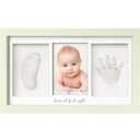 KeaBabies Baby Hand and Footprint Kit - Clay Handprint Keepsake Frame, Newborn Nursery Picture Frame, Personalized New Mom Gifts for Shower & Registry, First Mother's Day (Sage) (Duo Frame, 13" x 7.8")