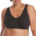 Women's Cozy Wireless Bra, Full-Coverage Pullover Bra, Seamless T-Shirt Bra, L/XL