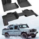 All Weather Protection Floor Mats for Ineos Grenadier 2024 2025, Non-Slip Heavy Duty TPE Front & Rear 2nd Liners Custom Fit for SUV Automotive Black Interior Car Accessories, 3 PCS
