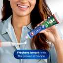Crest + Scope, Active Fresh, Teeth Whitening Toothpaste for adults, 5.5oz 4 pack, Bad Breath Treatment, Breath Freshner, for Sensitive Teeth, Deep Stain remover, Travel Size Toiletries