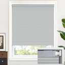 LazBlinds Cordless Cellular Shades, No Tools No Drill Blackout Honeycomb Shades Pleated Blinds for Windows, 27" W x 64" H, Dark Grey