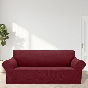 Cupuamon 2026 New Stretch Sofa Slipcovers Couch Cover for 3 Cushion Furniture Protector Sofa Covers with Elastic Bottom Jacquard Fabric Small Checks for Pets, Kids -Sofa, Dark Red
Amazon's Choice