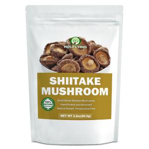 Dried Sliced Shiitake Mushrooms - 2.8oz(80.0g), All-Natural Shiitake Mushroom Slices for Cooking, Soup and Vegan Recipes, No Additives, No GMO