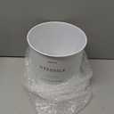 D'Lifeful Kitchen Utensil Holder for Countertop - 7" x 7" Large Utensil Holder for Kitchen Counter - Farmhouse Spatula & Cooking Tools Organizer - White Metal Crock for Modern Aesthetics