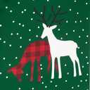 2 x Hallmark Image Arts 8" Medium Christmas Gift Bags (8 Red and Green Bags: Plaid, Snowflake, Joy, Deer) for Teachers, Coworkers, Family