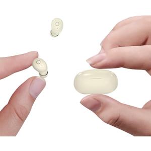 Mini Tiny Invisible Micro Earbuds Wireless Bluetooth Invisible Headphones Smallest Ear Buds Extra Small Hidden Discreet Earbuds for Work Sleeping Skin Tone