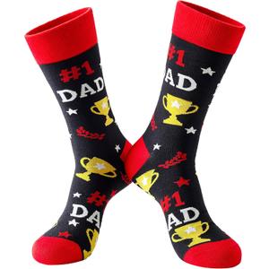 2 x BISOUSOX Funny Socks for Men, Crazy Novelty Mens Dress Socks, Silly Funky Birthday & Father's Day Socks Size 8-12