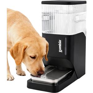 ZOMISIA Automatic Dog Water Dispenser 11L with Stainless Steel Bowl, Gravity Extra Large Capacity Water Bowl for Large-Sized Dogs, 3 Gallon Pet Waterer 100% BPA Free, Black