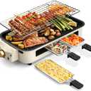 Pukomc Electric Indoor Grill,2 in 1 Indoor Grills for Kitchen