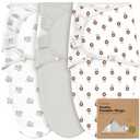 3-Pack Organic Baby Swaddle Sleep Sacks - Swaddles for Newborns, Infant 0-3 Months, Baby Girls, Boys, Soft & Snug Newborn Sleep Sack, Nursery Swaddling Blankets (The Wild 2) (One Size)