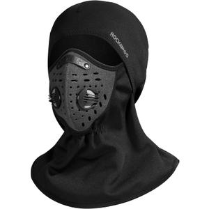 ROCKBROS Ski Mask Balaclava Winter Mask for Men Baclava Cold Weather Thermal (One Size, Black)