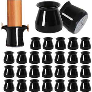 48Pcs Small Silicone Chair Leg Floor Protectors,Floor Protectors for Chairs,Chair Leg Protectors for Hardwood Floors,Chair Leg Caps Chair Leg Covers for Wooden Floors (Black)