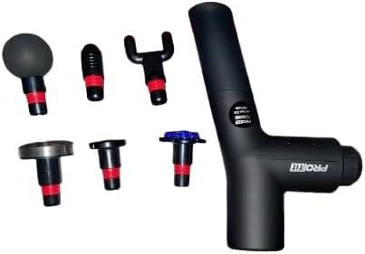Generic Pro fit Percussion Muscle Massager - Handheld Electric Muscle Massager, High Intensity Percussion Massage Device for Pain Relief with 6 Attachments (Black)