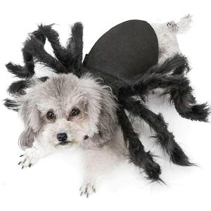 Dog Spider Costume, Halloween Cosplay Costumes for Small Dogs and Cat Black (Large)