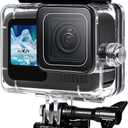 FitStill Underwater Waterproof Diving Housing for Go Pro Hero 13/12/11/10/9 Black,60M/196FT Protective Underwater Diving Housing Shell Accessories (Hero 13/12/11/10/9 Black)