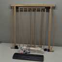 29"-40" Baby Gate for Stairs, Auto Close Stroller Friendly Dog Gate Indoor for Doorways, Pressure Mounted Baby Gate, Easy Walk Through Gate for Children & Pets, Brown (29-40"Wide, 28"Tall)