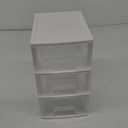 Gonice Small 3 Drawer Storage Organizer, White Plastic Drawer Storage, Small Desktop Organizer for Home, Office White