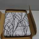 BONZER Mix and Match Curtains - 2 Pieces Branch Print Sheer Curtains and 2 Pieces Blackout Curtains for Bedroom Living Room Grommet Window Drapes, 37x84 Inch/Panel, Grey Dark, Set of 4 Panels