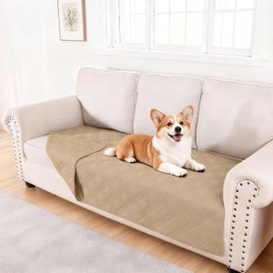 Hyha Waterproof Dog Blanket, Reversible Pet Bed Blanket, Soft Sofa Couch Cover for Dogs Washable, Waterproof Pet Couch Covers for Sofa Puppy Cats Furniture Protector(40"x70", Camel)