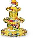 For Pokemon Themed Party Supplies and Decorations, a Three-Tiered Cupcake Stand, a Display Stand for Birthday Desserts and Cakes, which is Suitable for Cute-Style Birthday Decorations.
