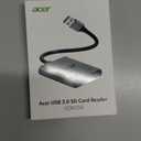 Acer SD Card Reader, USB A 3.0 to Micro Memory Card Reader, Aluminum Dual Slot SD to USB Adapter for Computer, PC, Laptop and Type A Devices, Compatible with SD/Micro SDXC/SDXC/SDHC/MMC/TF Cards (Grey)