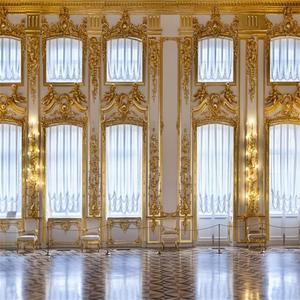 AOFOTO 10x10ft Luxurious Palace Backdrop for Photography Retro European Aristocratic Castle Noble Royal Interior Golden Hall Photography Backgrounds Girl Adult Travel Portrait Photo Booth Studio Props