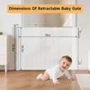 Retractable Baby Gate,55" Wide x 34" Tall Mesh Safety Gate for Dogs & Babies, Indoor/Outdoor Use for Stairs, Doorways, Hallways,Easy Installation Mesh Gate