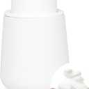 Bosilunlife Ceramic Foaming Soap Dispenser - 12Oz Bathroom Countertop Kitchen Dish Soap Pump Dispenser Foam Soap Dispenser - Rubber Paint White