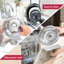 W10196405 W10196406 Stove Burner Drip Pans for Electric Stove Top-Compatible with Whirlpool Electric Range-Thickening to Prevent Bent-Set of 4 Chrome Drip Pans, Silver