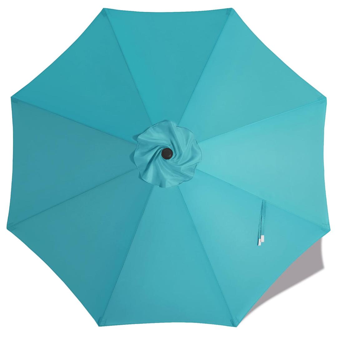 MASTERCANOPY Patio Umbrella 9 ft Replacement Canopy for 8 RibsTurquoise Canopy Only