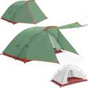 KAZOO 2／4 Person Camping Tent Outdoor Waterproof Family Large Tents 2/4 People Easy Setup Tent with Porch Double Layer