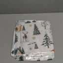 Horaldaily Christmas Tablecloth 6060 Inch Square, House Snow Trees Deer Washable Table Cover for Party Picnic Dinner Decor (White)