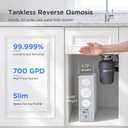 ANGEL X2 Tankless Reverse Osmosis Water Filter System, 700GPD, Removes 99% PFAS, Tested to NSF/ANSI 58, 42 & 372 Standards, 2.5:1 Pure to Drain, Reduce Chlorine, TDS, Under Sink RO System with Faucet