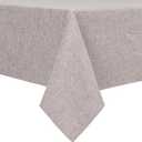 Hiasan Faux Linen Rectangle Tablecloth - Wrinkle and Stain Resistant Washable Table Cloth for Kitchen Dining Room Holiday Table Cover for Dinner, Stone, 70 x 120 Inch