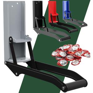 Can Crusher for Recycling, Wall Mounted Manual Crusher for 12 oz & 16 oz Aluminum Cans, Heavy Duty Steel Construction for Home Use-Grey