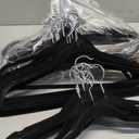 Zober Velvet Hangers Only38 Pack - Black for Coats, Pants & Dress Clothes - Non Slip w/ 360 Degree Swivel, Holds up to 10 lbs - Strong Felt Hangers for Clothing