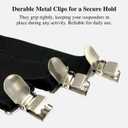 2 x MDSTYLE Suspenders for Men Women Boys - Adjustable Y-Back (Black)