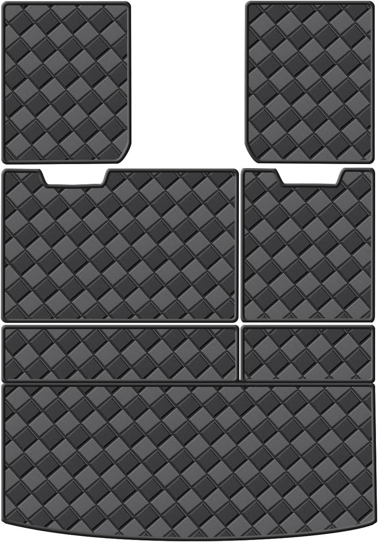 Cargo Mat for Tahoe/GMC Yukon 7 Seats 2015-2020 Trunk Mat & 2ND+3RD Row Rear Backrest Mat, All Weather Rear Cargo Liner Back Seat Cover Protector